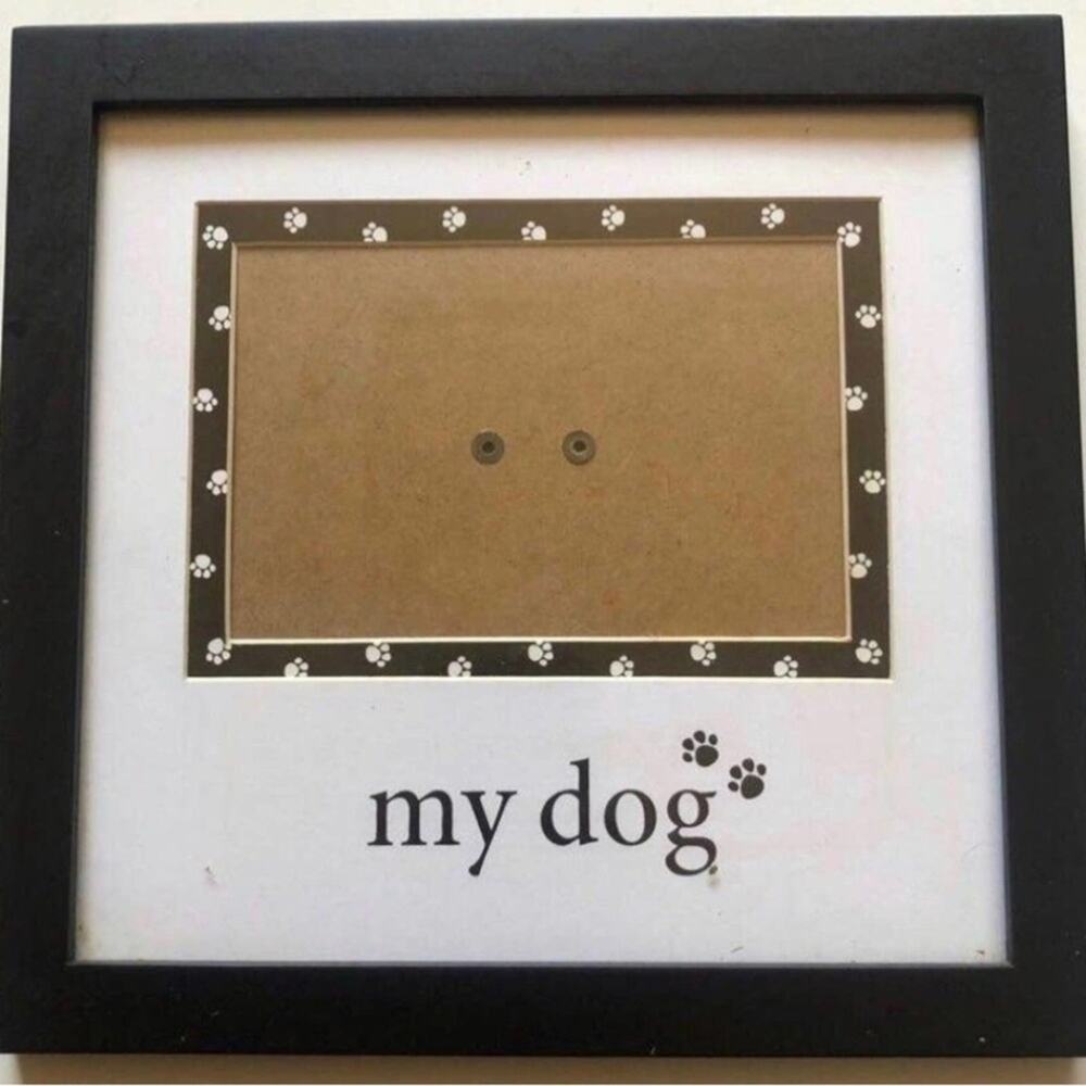 Prinz “My Dog” Black Natural Pine Wood Two Way Easel Wall Hangers Picture Frame